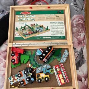 Melissa and doug Wooden Train Play case
